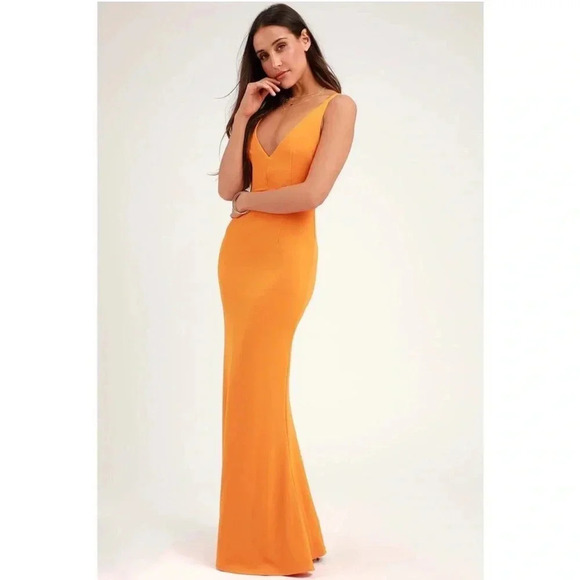 Lulus Orange Melora maxi dress - Picture 4 of 14